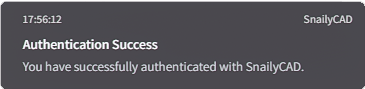 Authentication Success Notification