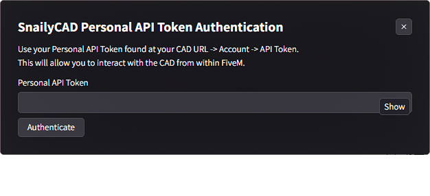 SnailyCAD Auth Modal